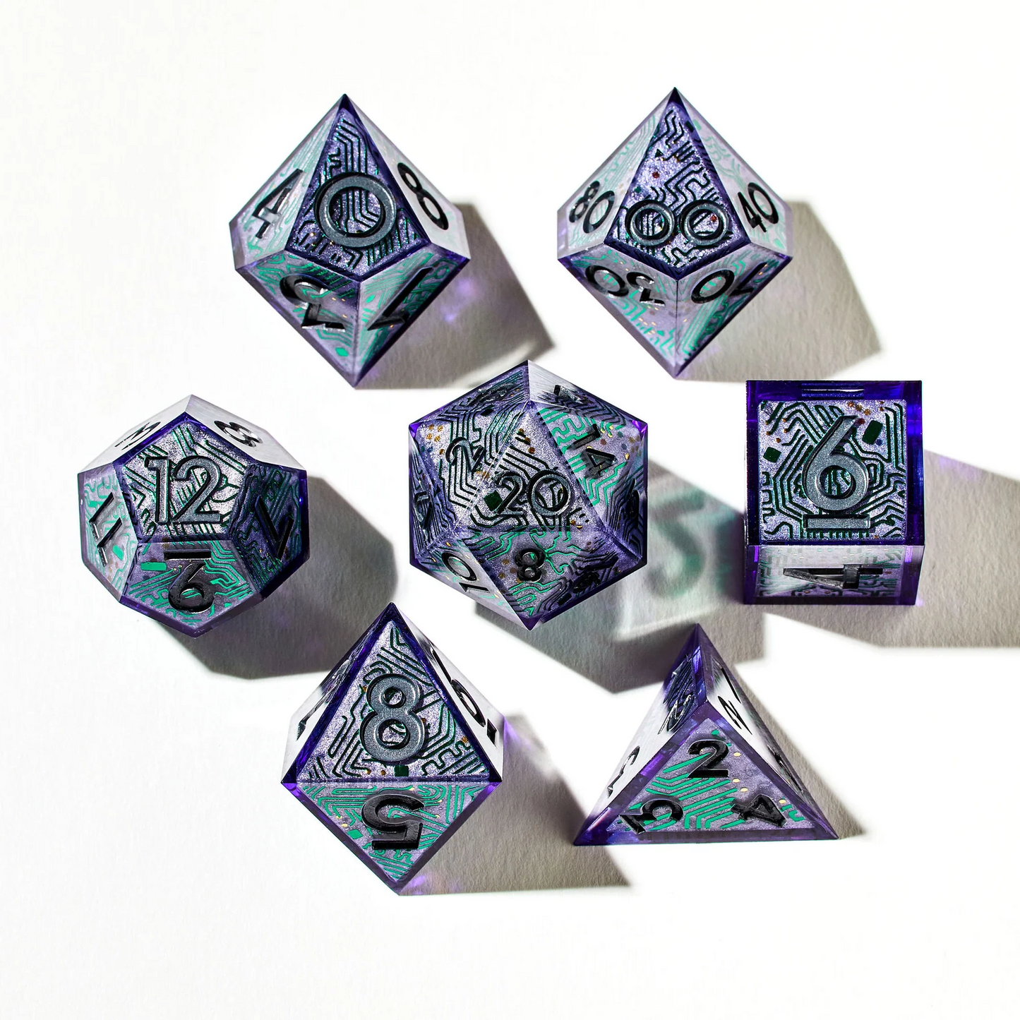 DISPEL ATOMIC PURPLE 7PC DICE SET