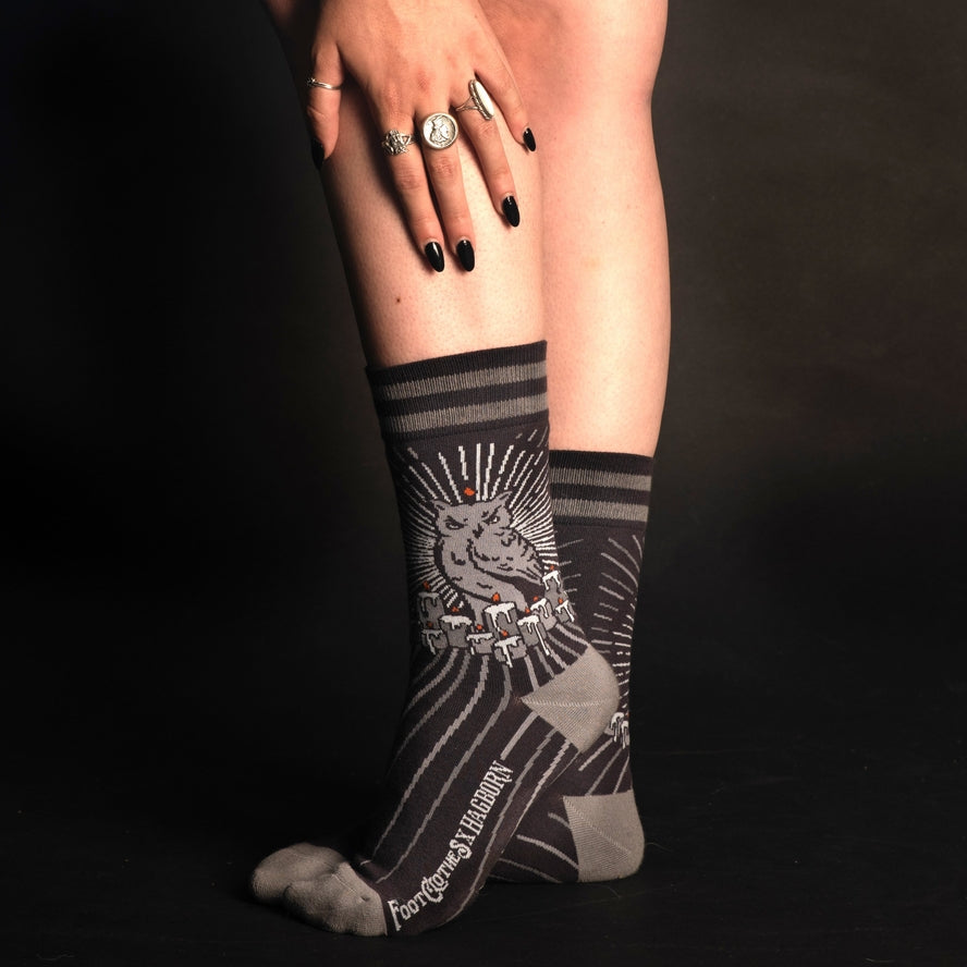 NIGHT OWL CREW SOCKS BY FOOTCLOTHES