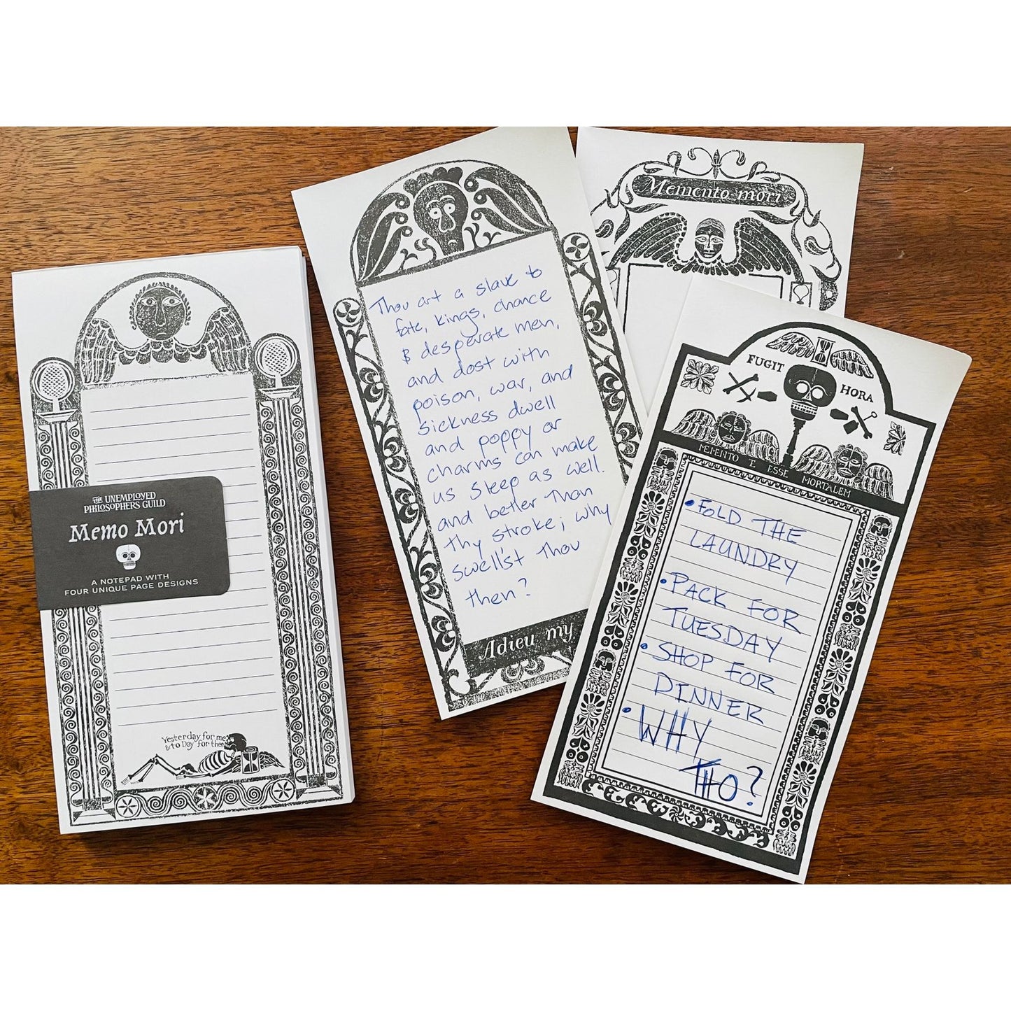 MEMO MORI GRAVESTONE ART NOTEPAD
