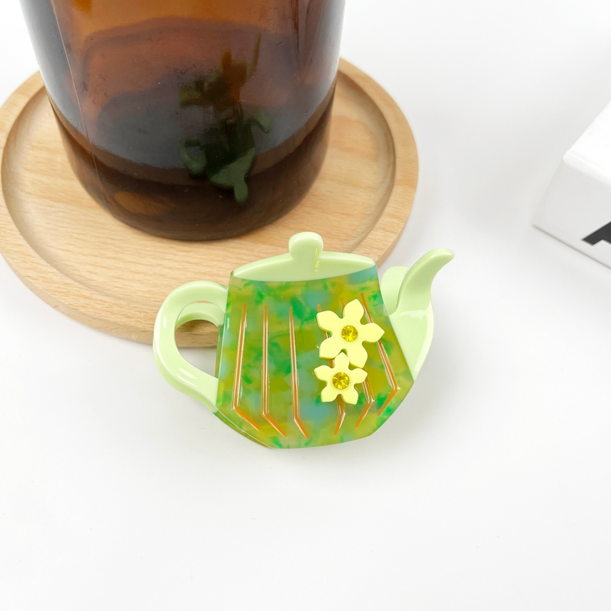 GREEN TEAPOT HAIR CLAW