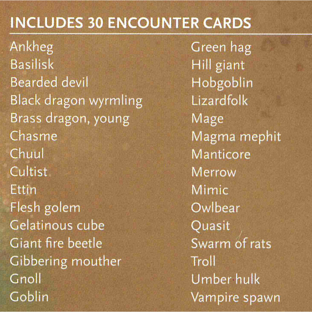 BEADLE & GRIMM ENCOUNTER CARDS 0-6 SET 1