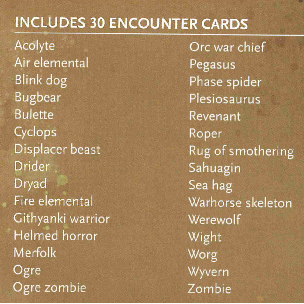 BEADLE & GRIMM ENCOUNTER CARDS 0-6 SET 2