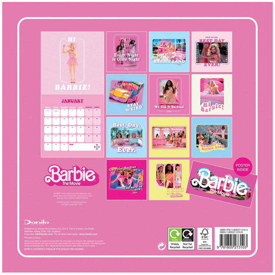 Barbie the Movie Calendar 2024
