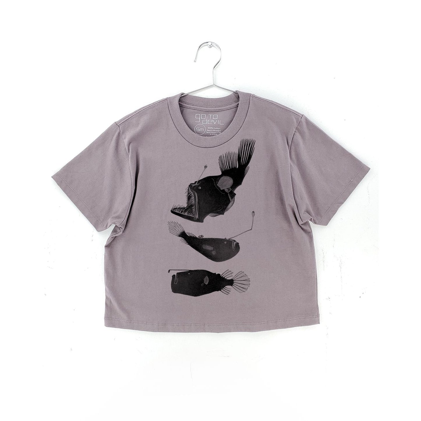 DEEP FISH BOXY CROP T-SHIRT BY GO TO THE DEVIL