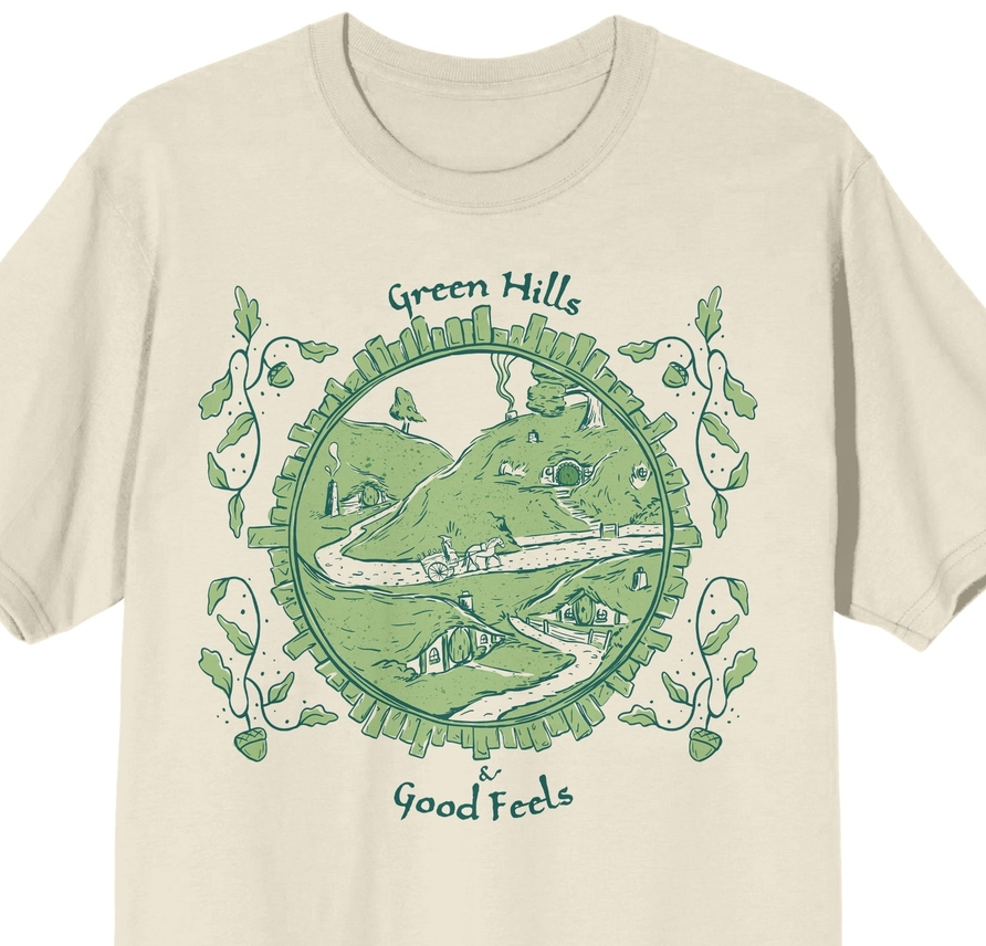 LORD OF THE RINGS GREEN HILLS & GOOD FEELS T-SHIRT