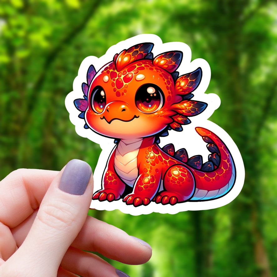 CHIBI LAVA DRAGON STICKER