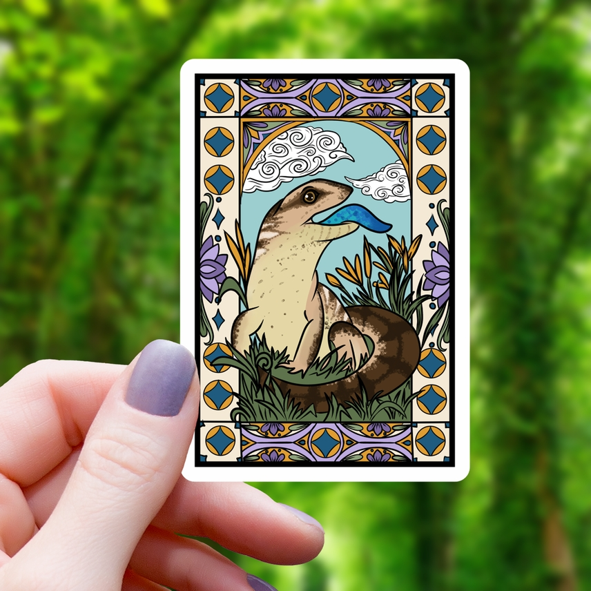 LIZARD TAROT CARD STICKER