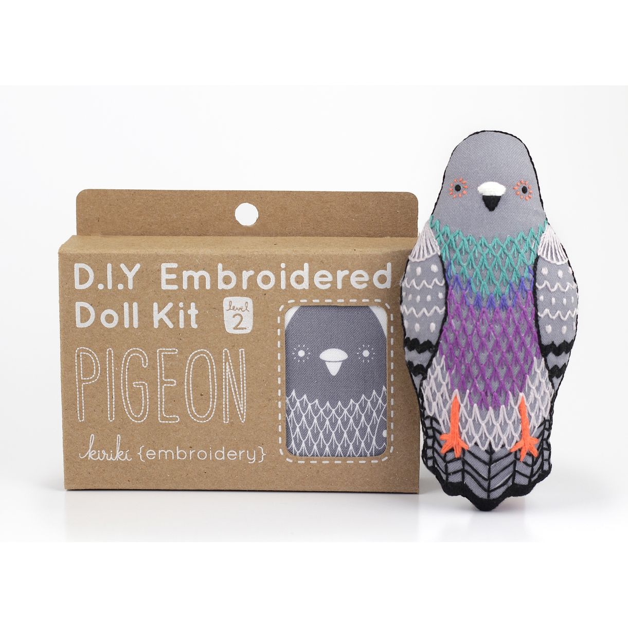 D.I.Y. PIDGEON EMBROIDERED DOLL KIT