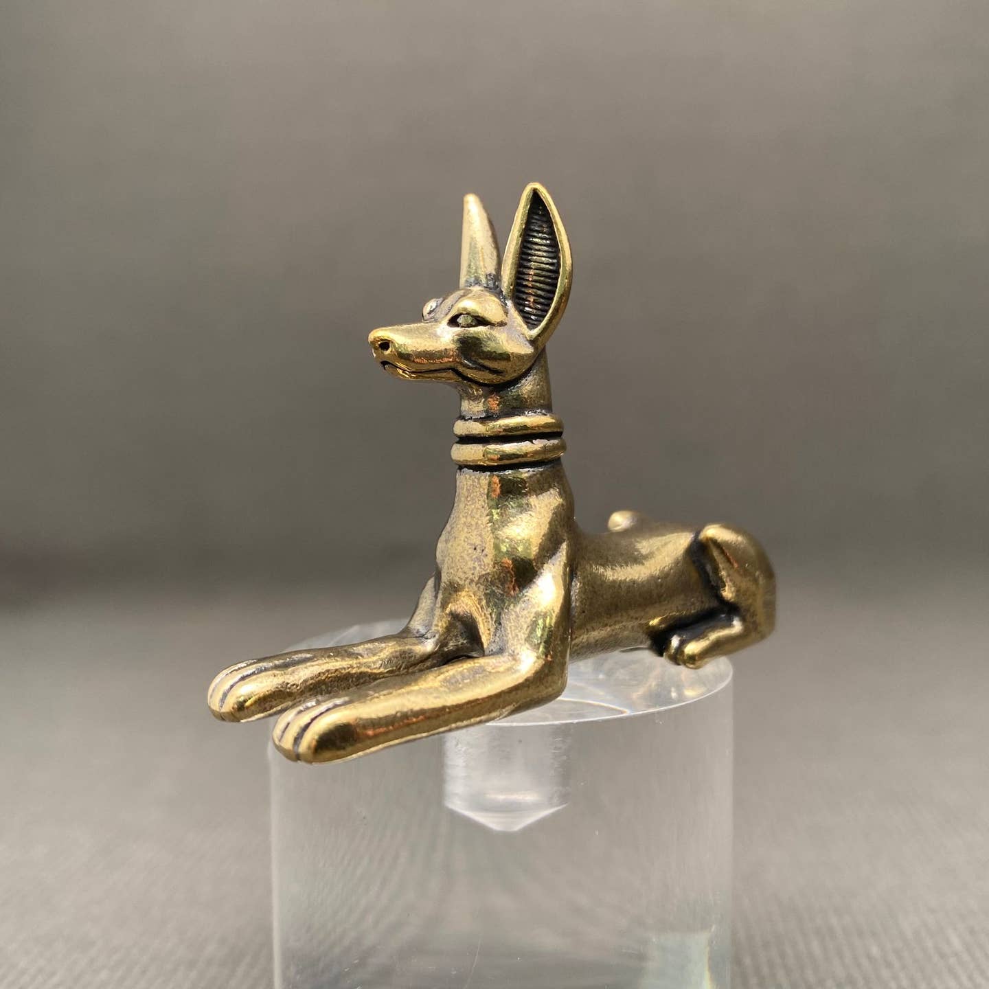 MINIATURE BRASS ANUBIS