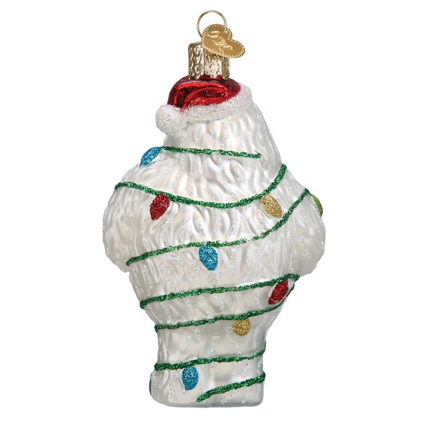 BUMBLE THE ABOMINABLE SNOW MONSTER GLASS HOLIDAY ORNAMENT