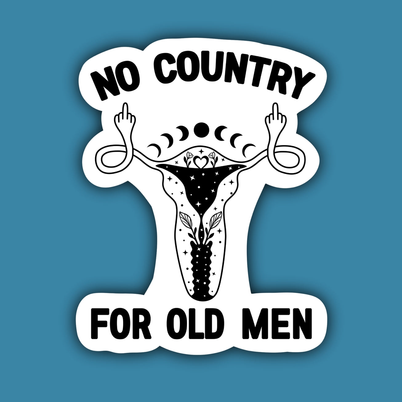 NO COUNTRY FOR OLD MEN PRO CHOICE STICKER