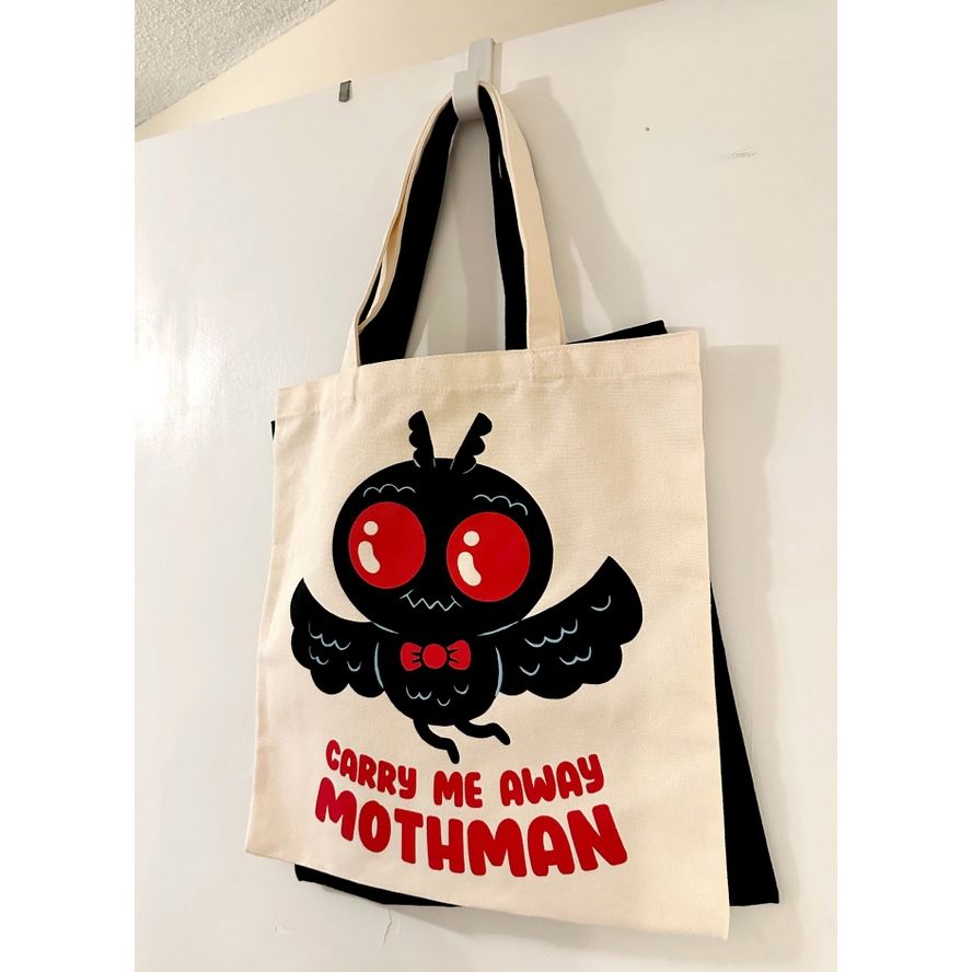 CARRY ME AWAY MOTHMAN TOTE BAG