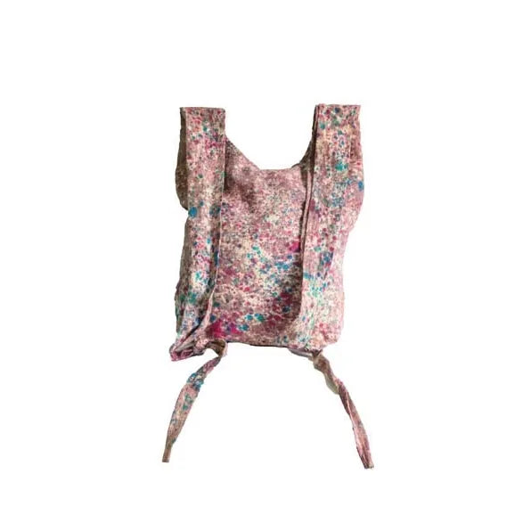 COTTON DYE-DRIP BOHO CROSSBODY BAG WITH FLORAL PATTERN BY EARTH DIVAS