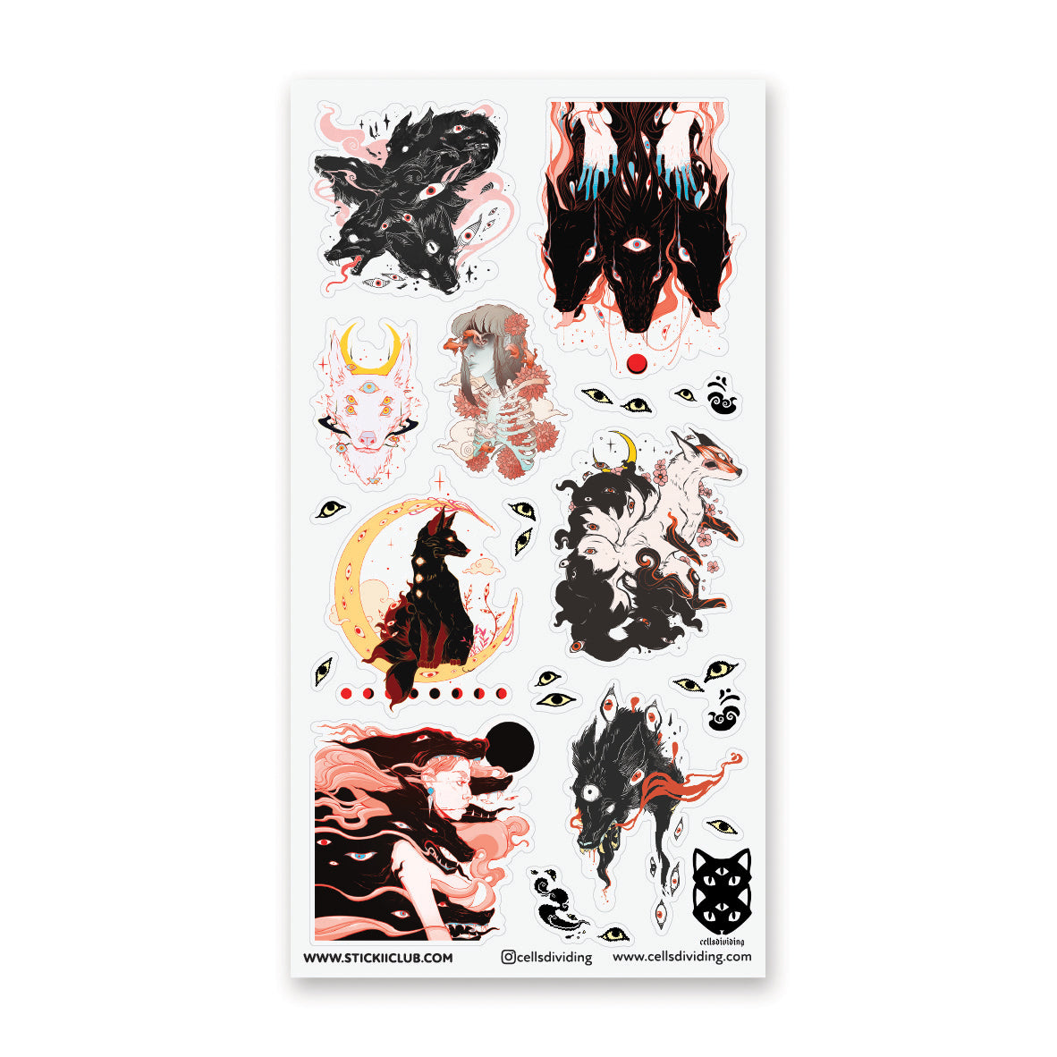 MYSTIC WOLVES STICKER SHEET