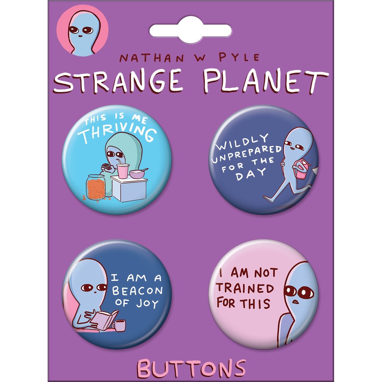 STRANGE PLANET 4-BUTTON SET #1