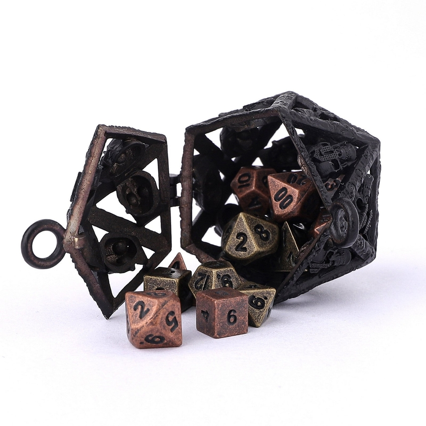 GRIMSKULL'S D20 LOCKET: MATTE BLACK