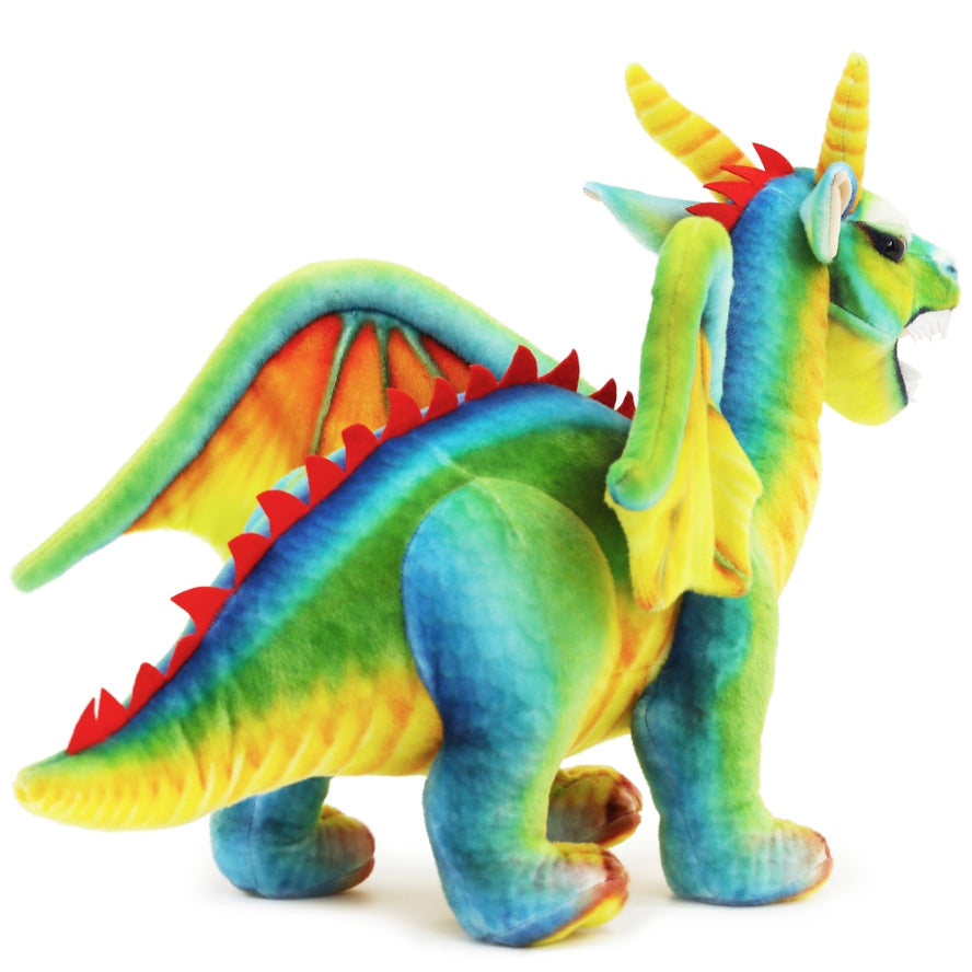 PERCY A LARGE COLORFUL DRAGON PLUSH