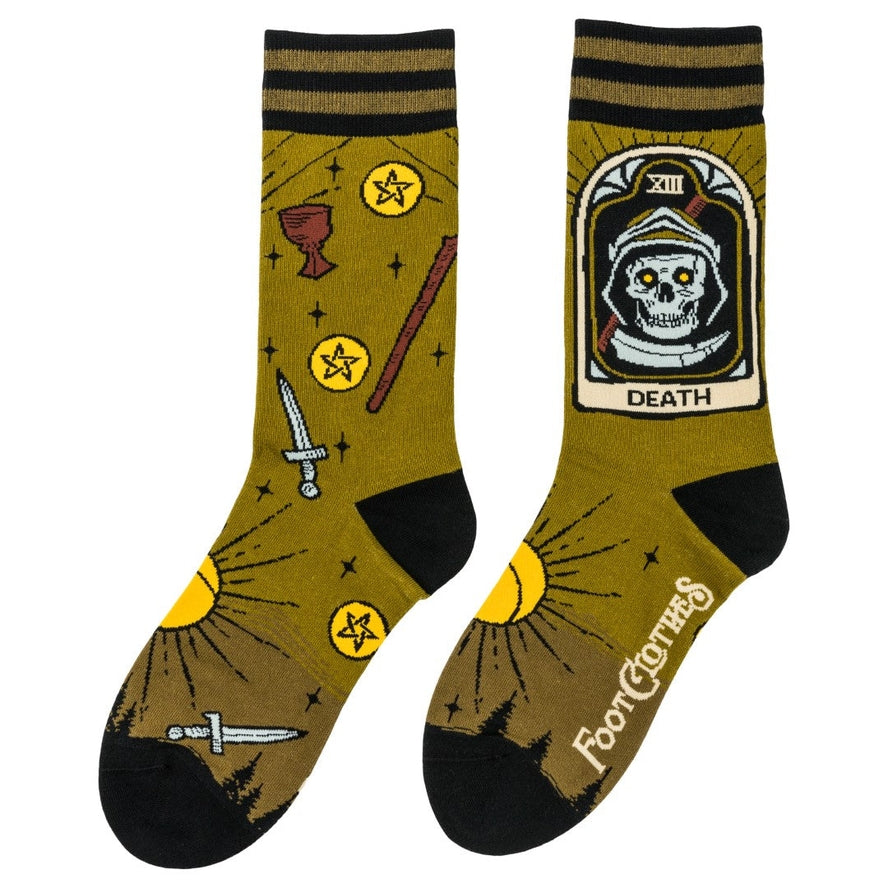 DEATH TAROT NOUVEAU CREW SOCKS BY FOOTCLOTHES