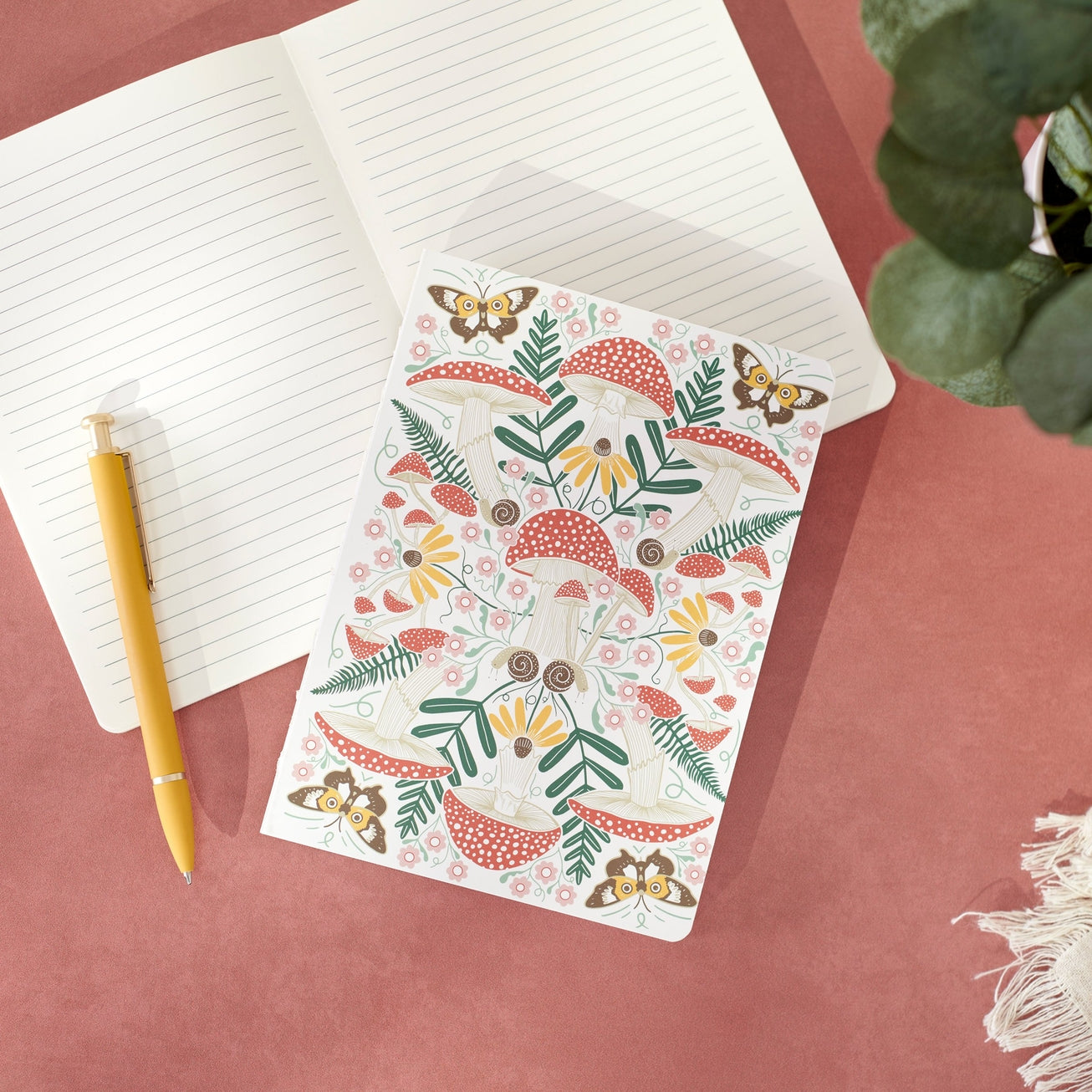 MUSHROOM FOLK ART BLANK JOURNAL