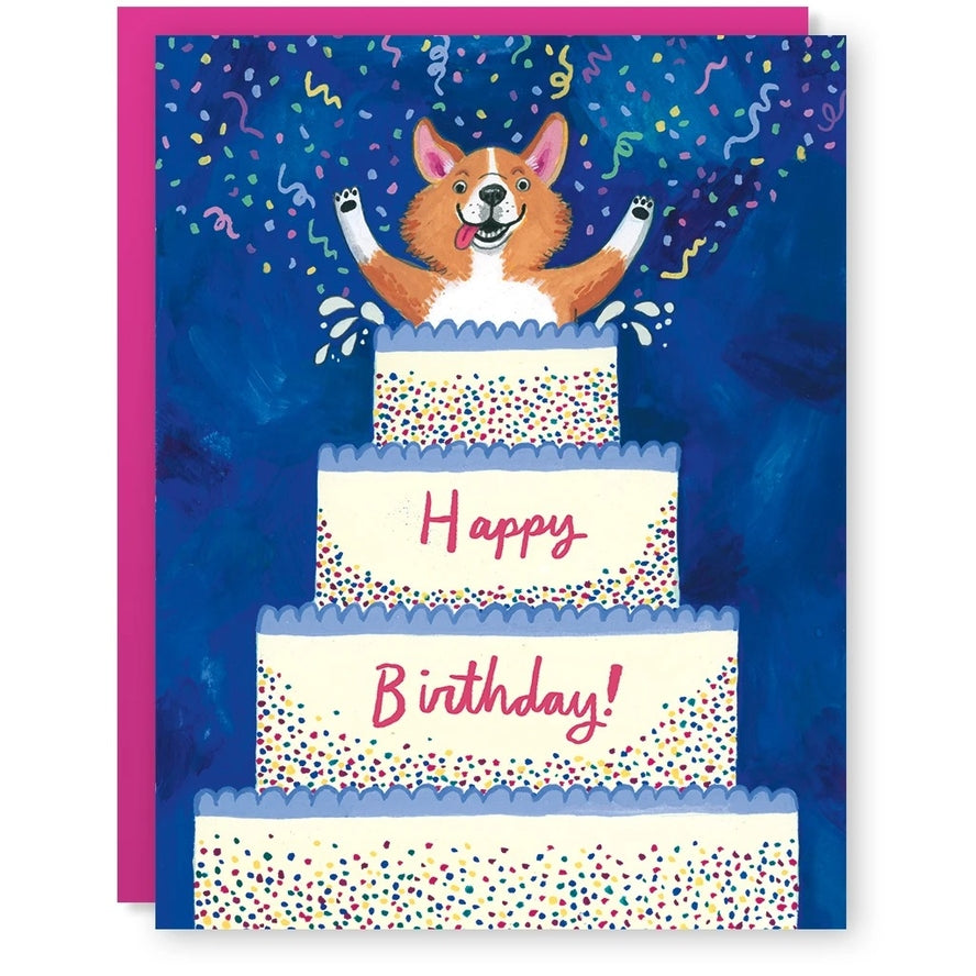 CORGI BIRTHDAY GREETING CARD