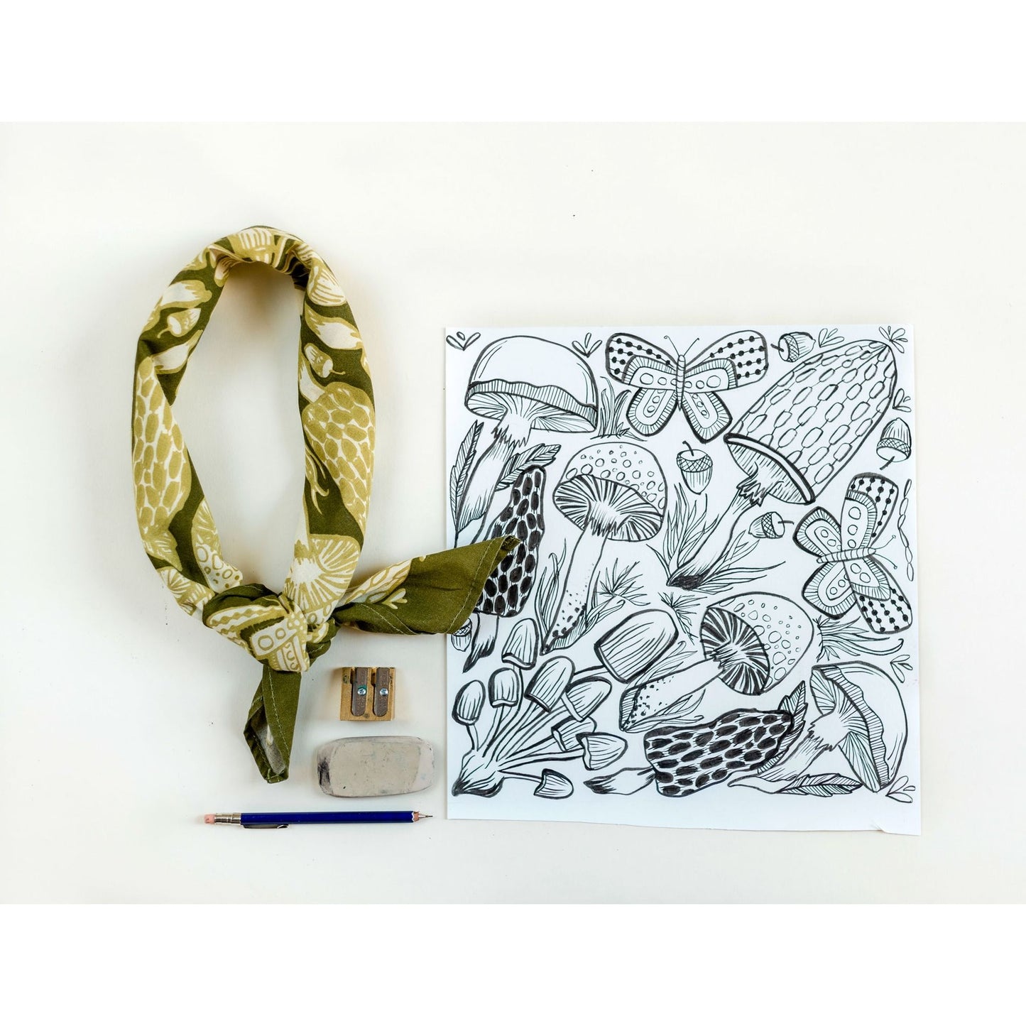 MUSHROOMS BANDANA BY HANDKER (NO.16)