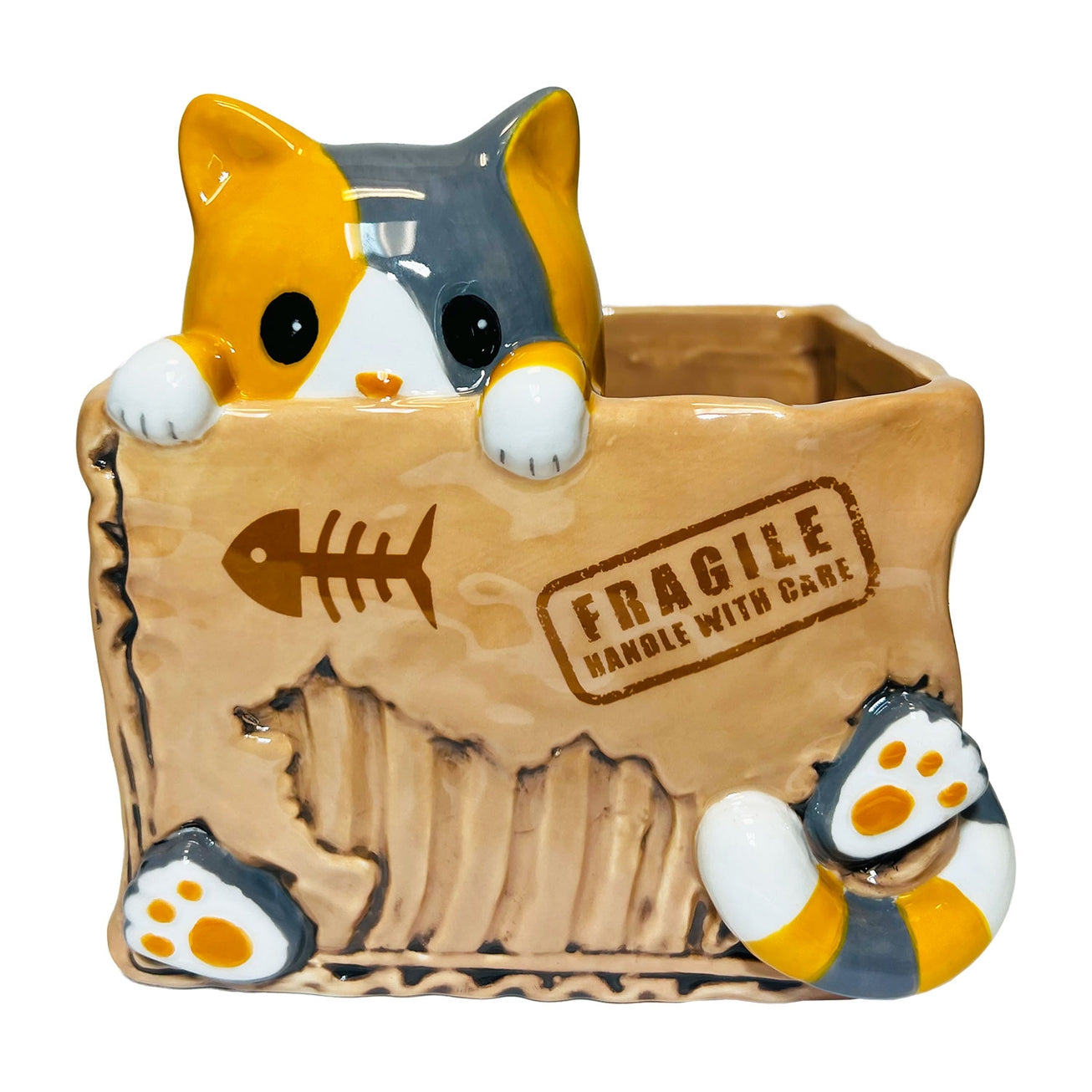 CAT IN THE BOX PLANTER