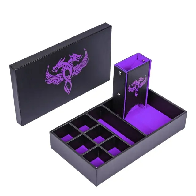 DICE TOWER & STORAGE BOX - PURPLE