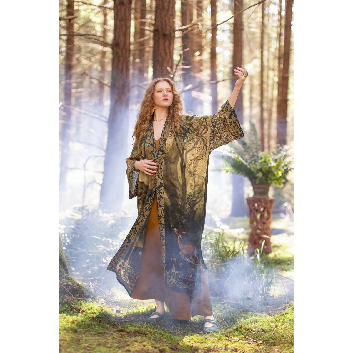 THE DAWNING OPERA DUSTER KIMONO ROBE FT. OPHELIA & FAWN BY MARKET OF STARS