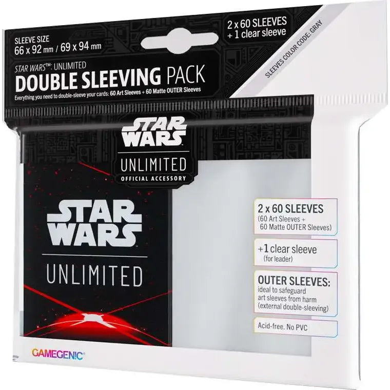 STAR WARS UNLIMITED ART SLEEVES DOUBLE SLEEVING PACK SPACE RED