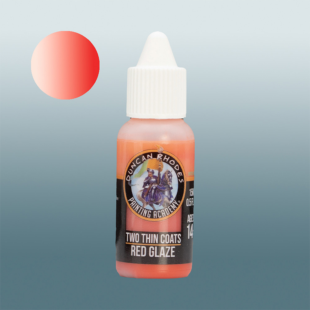 TWO THIN COATS RED GLAZE