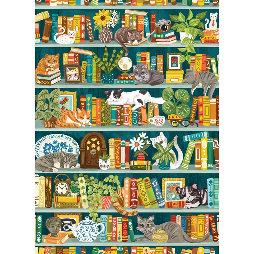 THE PURRFECT BOOKSHELF 1000PC PUZZLE