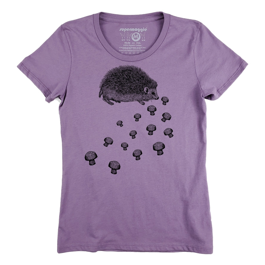 FORAGING HEDGEHOG WOMEN'S TEE BY SUPERMAGGIE