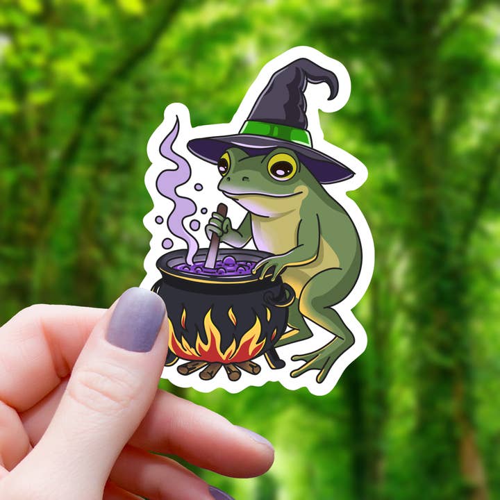 WITCHY FROG BREWING POTION STICKER