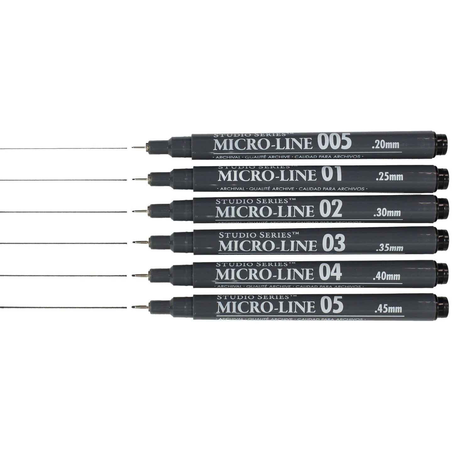 BLACK PIGMENT INK MICRO-LINE PEN SET