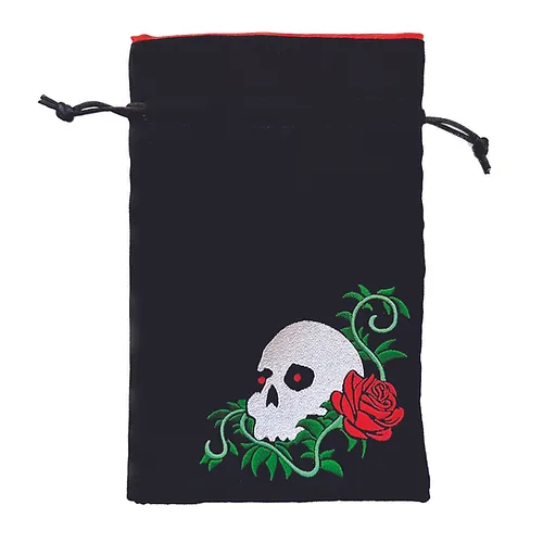 SKULL & ROSES DICE BAG