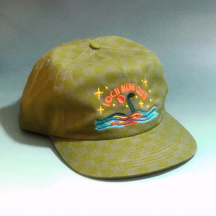 LOCH NESS CRYPTID CLUB 5-PANEL CHECKERED HAT