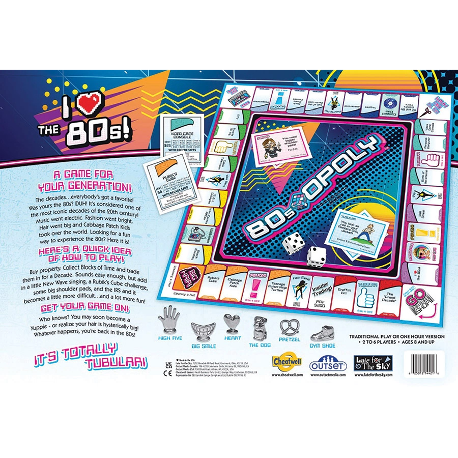 80s-OPOLY BOARD GAME