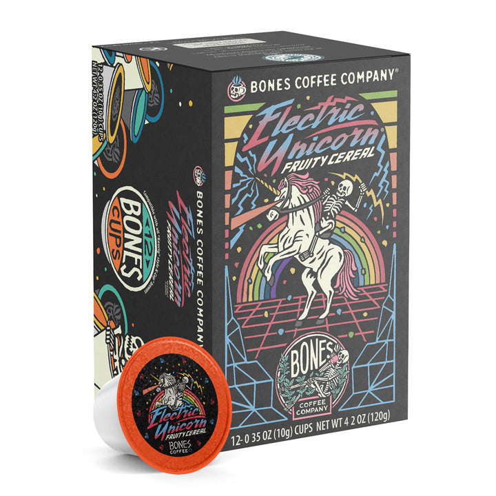 BONES COFFEE ELECTRIC UNICORN 12CT CUPS