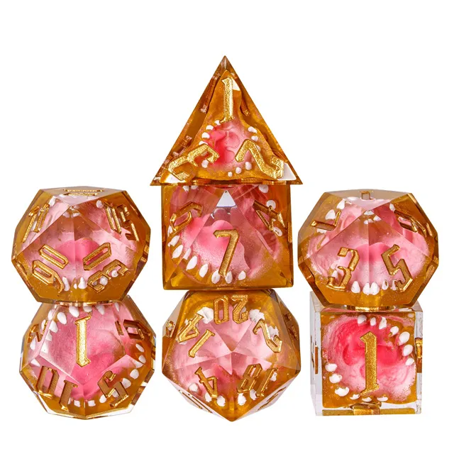 HANDMADE MIMIC DICE SET SHARP RESIN