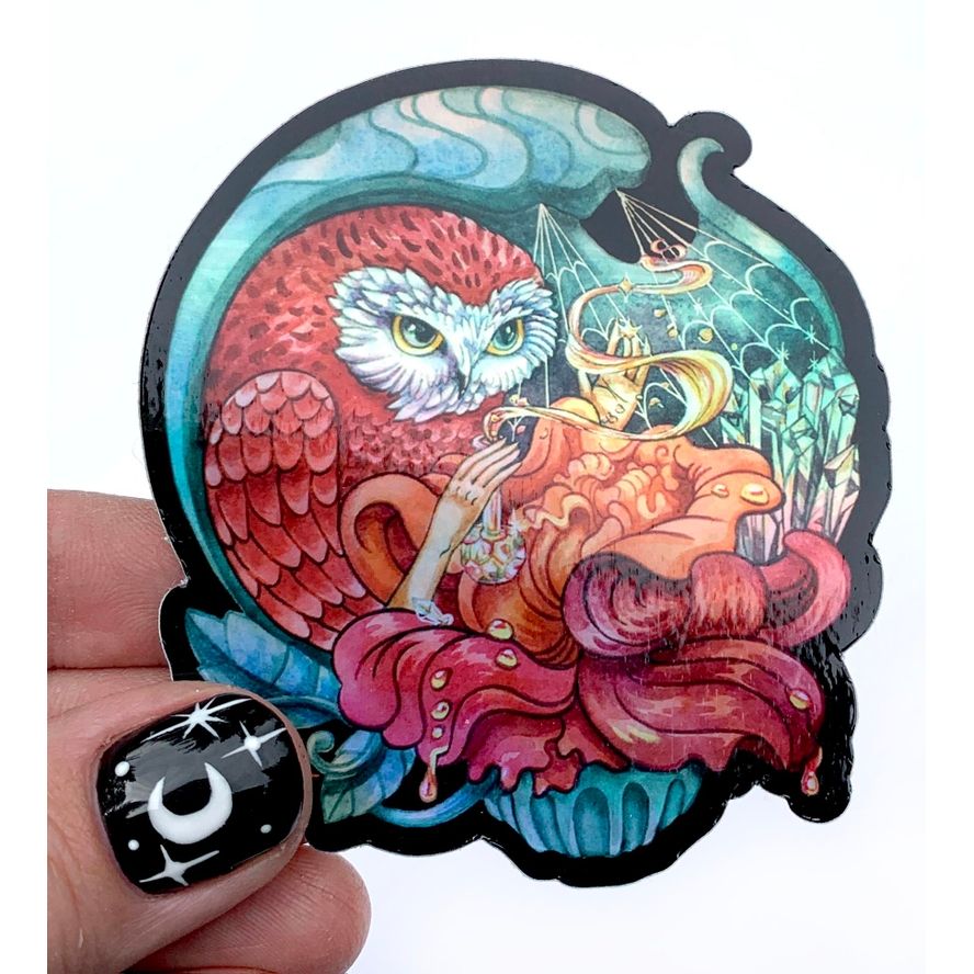 OWL WITCH STICKER
