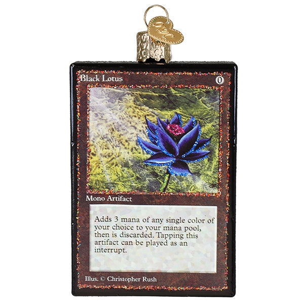 MAGIC THE GATHERING: BLACK LOTUS GLASS HOLIDAY ORNAMENT