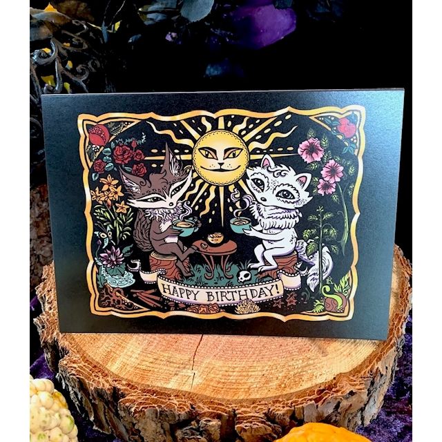 FOX TEA PARTY BIRTHDAY CARD