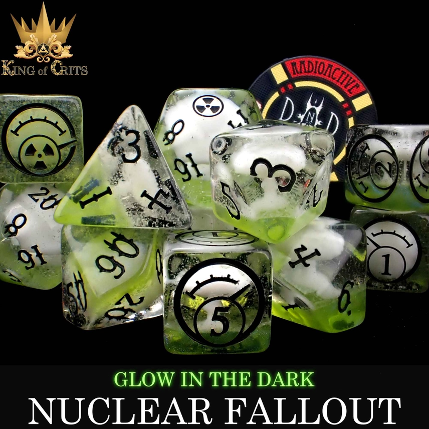 NUCLEAR FALLOUT 11PC DICE SET