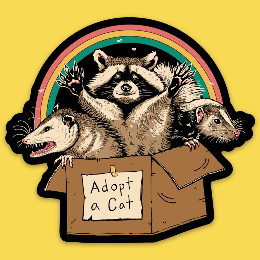 ADOPT A CAT STICKER