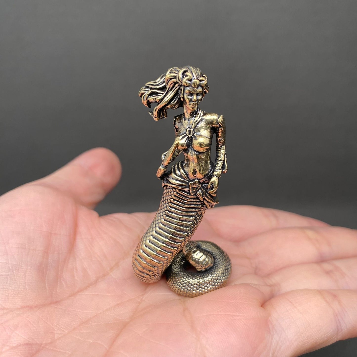 MINIATURE BRASS MEDUSA
