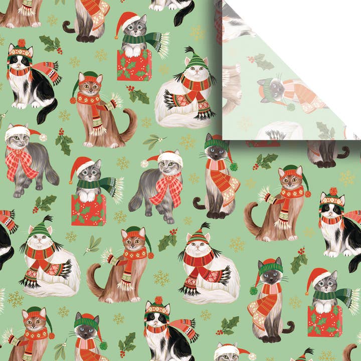 HOLIDAY FROLICKING FELINES TISSUE PAPER