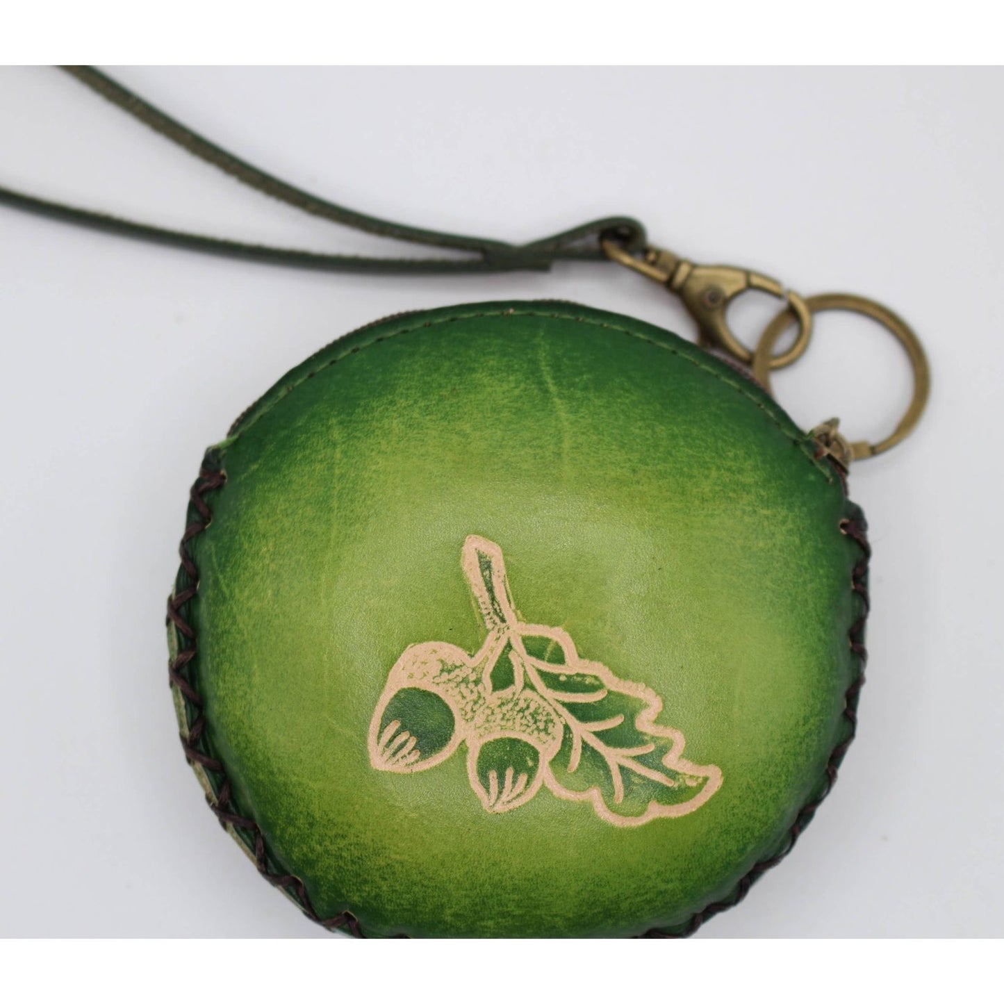 LEATHER SUNFLOWER WRISTLET COINPURSE