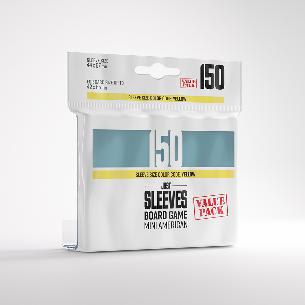 JUST SLEEVES: BOARD GAME MINI AMERICAN VALUE PACK (150)