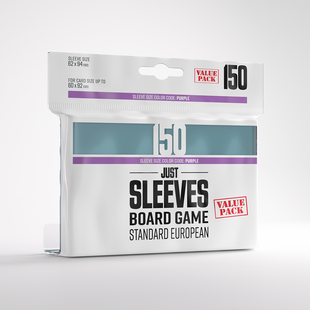 JUST SLEEVES: BOARD GAME STANDARD EUROPEAN VALUE PACK (150)