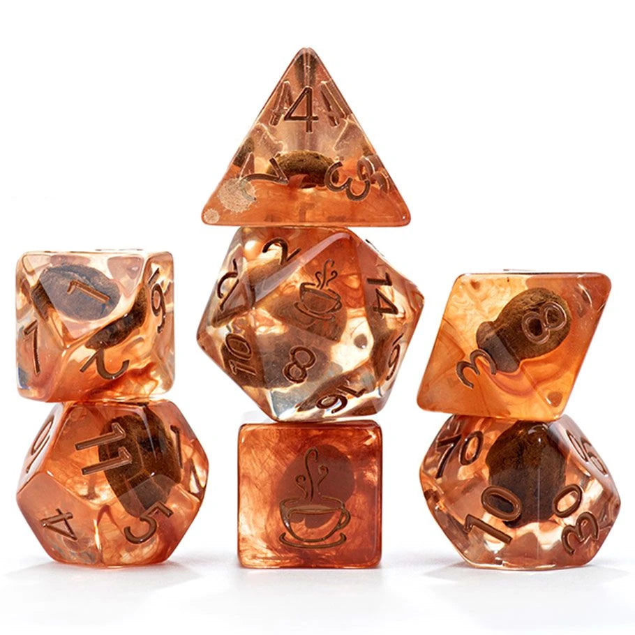 7 DICE INCLUSION DICE SET: COFFEE DICE